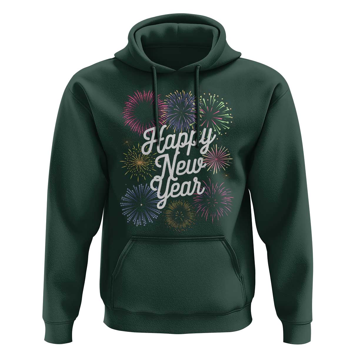 Happy New Year 2025 Hoodie Fireworks Party Supplies Family Matching