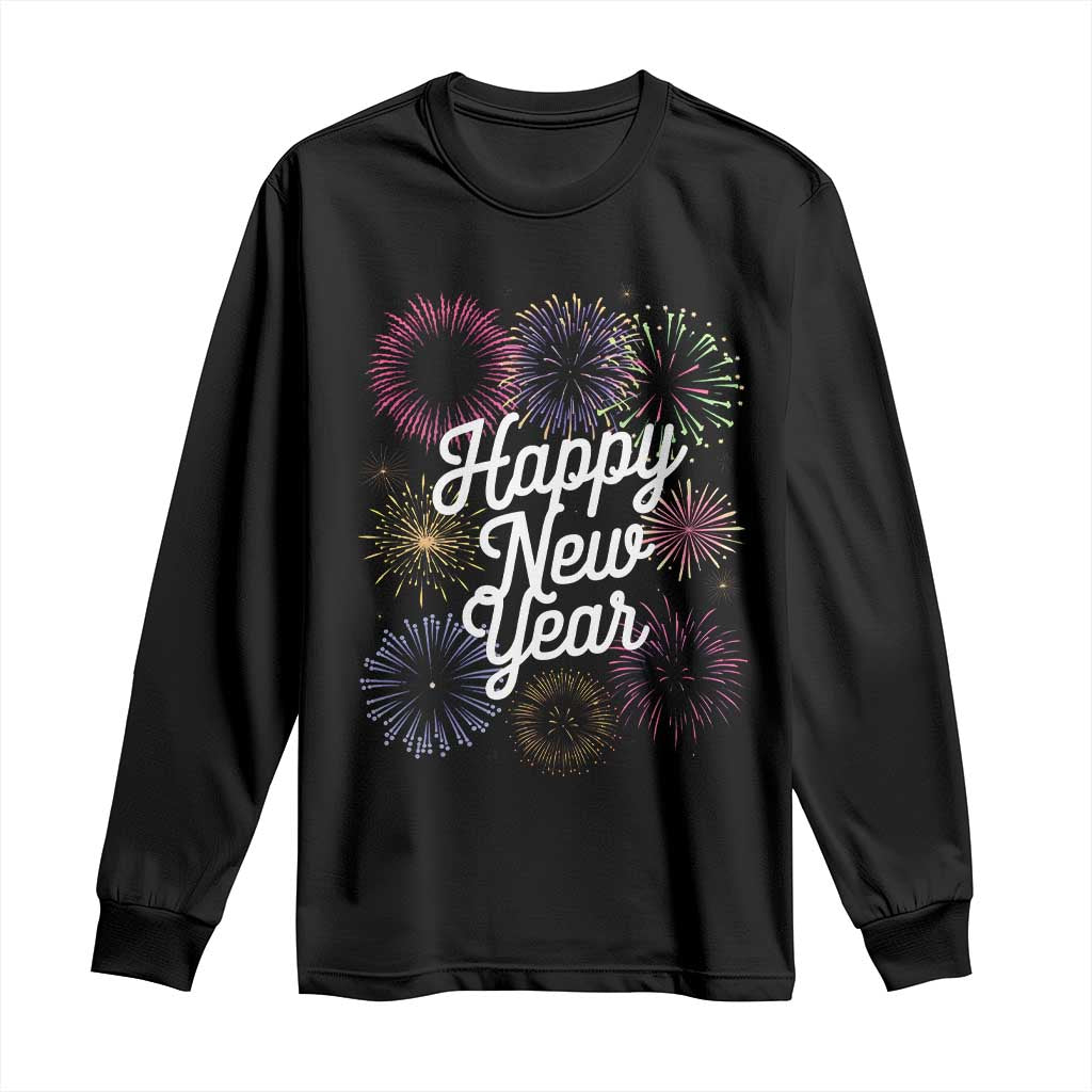 Happy New Year 2025 Long Sleeve Shirt Fireworks Party Supplies Family Matching