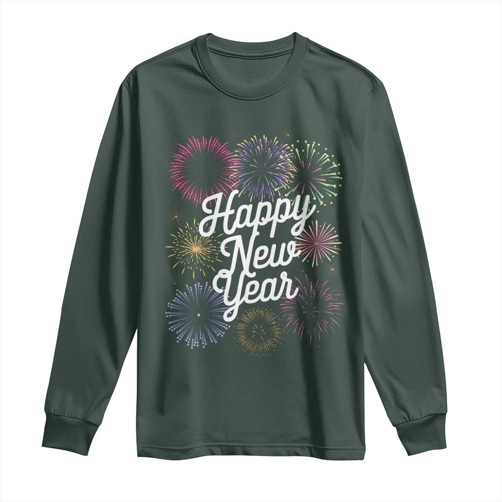 Happy New Year 2025 Long Sleeve Shirt Fireworks Party Supplies Family Matching