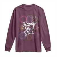 Happy New Year 2025 Long Sleeve Shirt Fireworks Party Supplies Family Matching