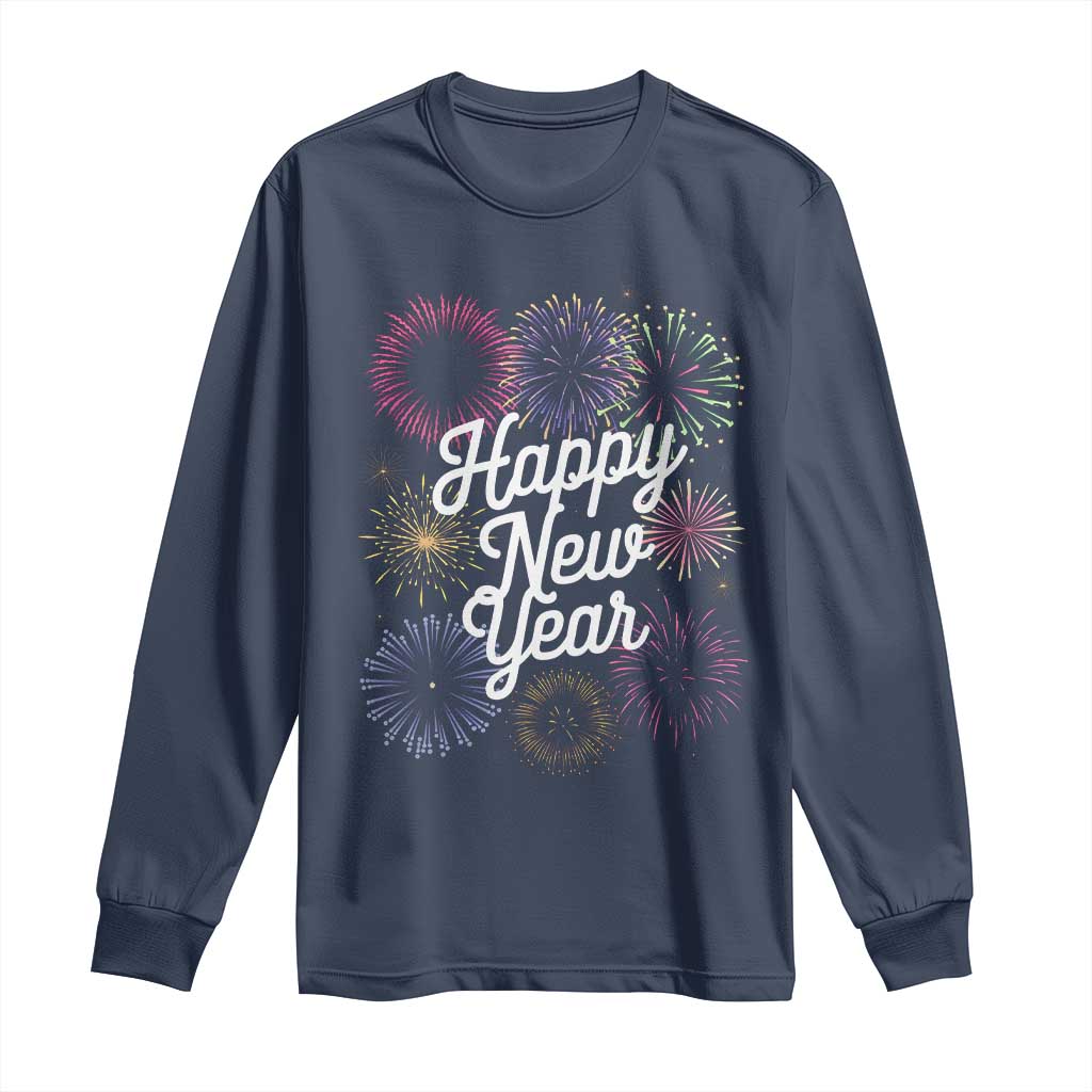 Happy New Year 2025 Long Sleeve Shirt Fireworks Party Supplies Family Matching