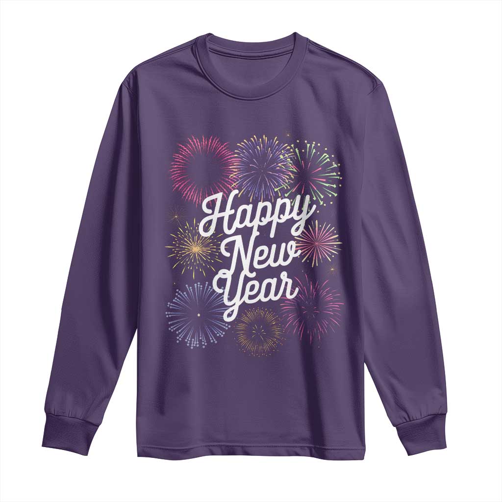 Happy New Year 2025 Long Sleeve Shirt Fireworks Party Supplies Family Matching