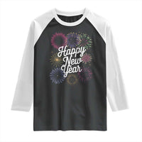 Happy New Year 2025 Raglan Shirt Fireworks Party Supplies Family Matching