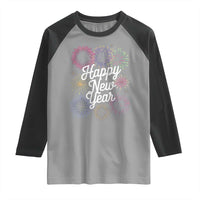 Happy New Year 2025 Raglan Shirt Fireworks Party Supplies Family Matching
