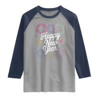 Happy New Year 2025 Raglan Shirt Fireworks Party Supplies Family Matching