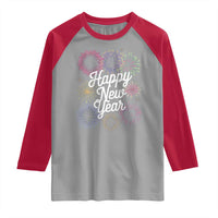 Happy New Year 2025 Raglan Shirt Fireworks Party Supplies Family Matching