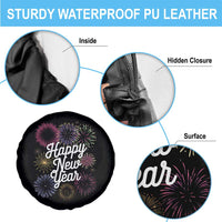 Happy New Year 2025 Spare Tire Cover Fireworks Party Supplies Family Matching