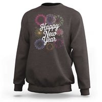 Happy New Year 2025 Sweatshirt Fireworks Party Supplies Family Matching - Wonder Print Shop