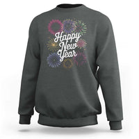 Happy New Year 2025 Sweatshirt Fireworks Party Supplies Family Matching - Wonder Print Shop