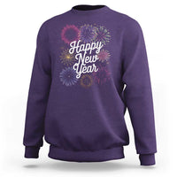 Happy New Year 2025 Sweatshirt Fireworks Party Supplies Family Matching - Wonder Print Shop