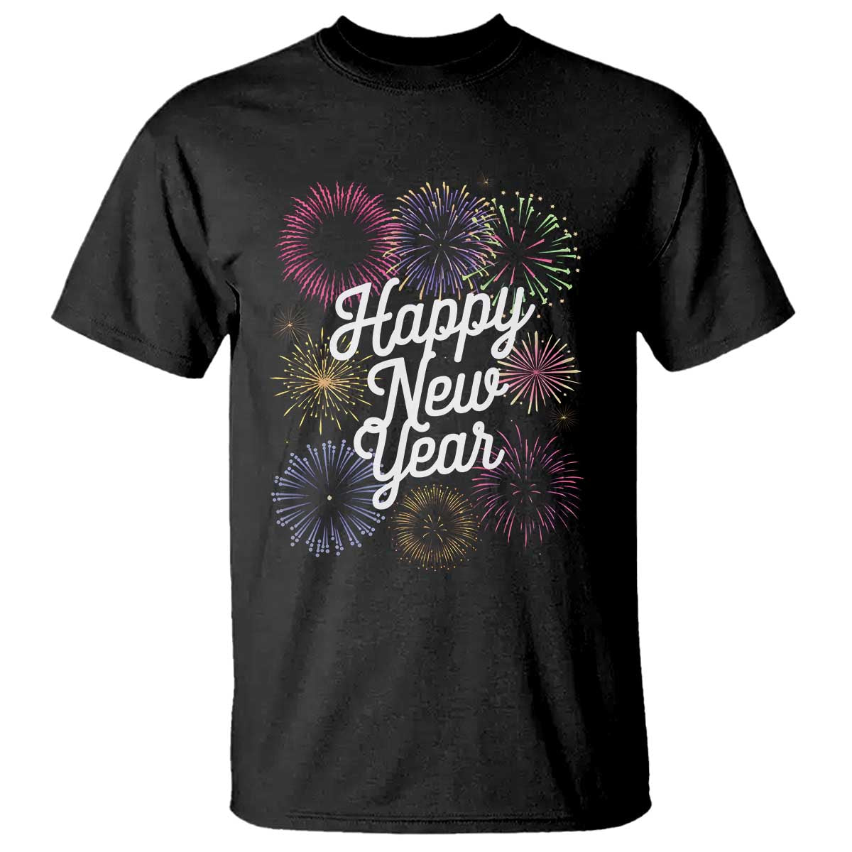 Happy New Year 2025 T Shirt Fireworks Party Supplies Family Matching - Wonder Print Shop