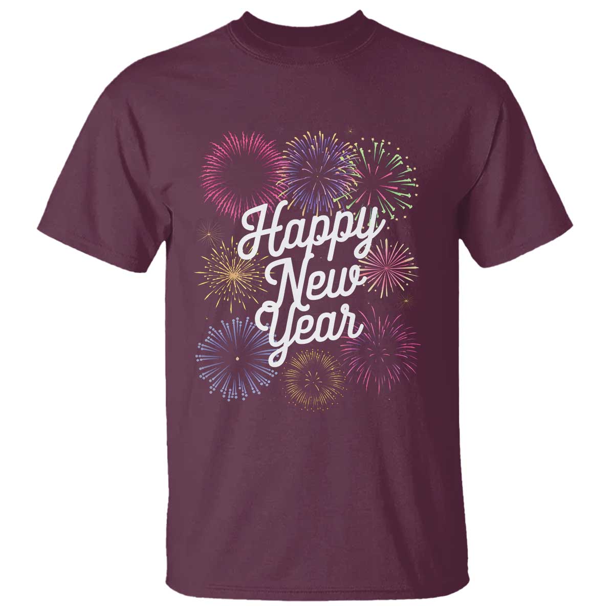 Happy New Year 2025 T Shirt Fireworks Party Supplies Family Matching - Wonder Print Shop