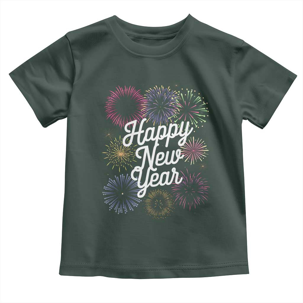 Happy New Year 2025 Toddler T Shirt Fireworks Party Supplies Family Matching