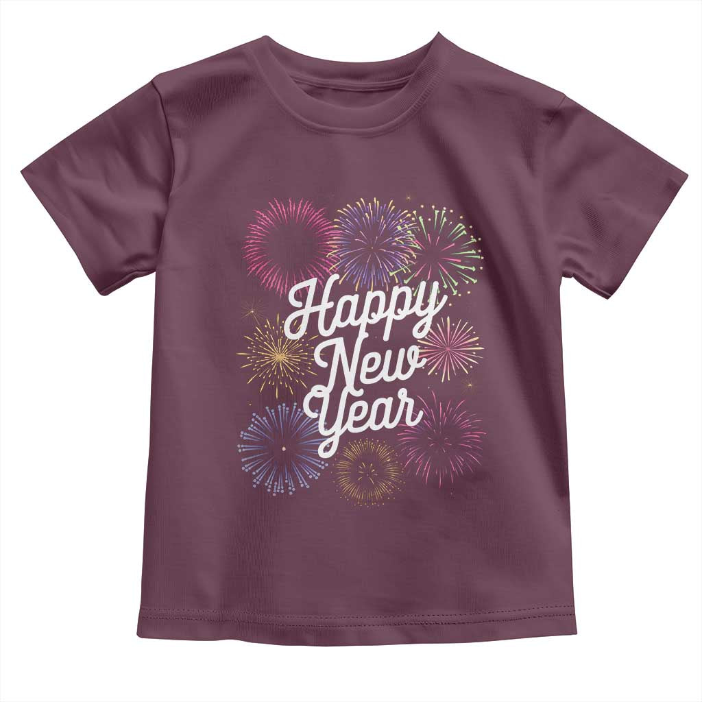 Happy New Year 2025 Toddler T Shirt Fireworks Party Supplies Family Matching