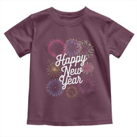 Happy New Year 2025 Toddler T Shirt Fireworks Party Supplies Family Matching