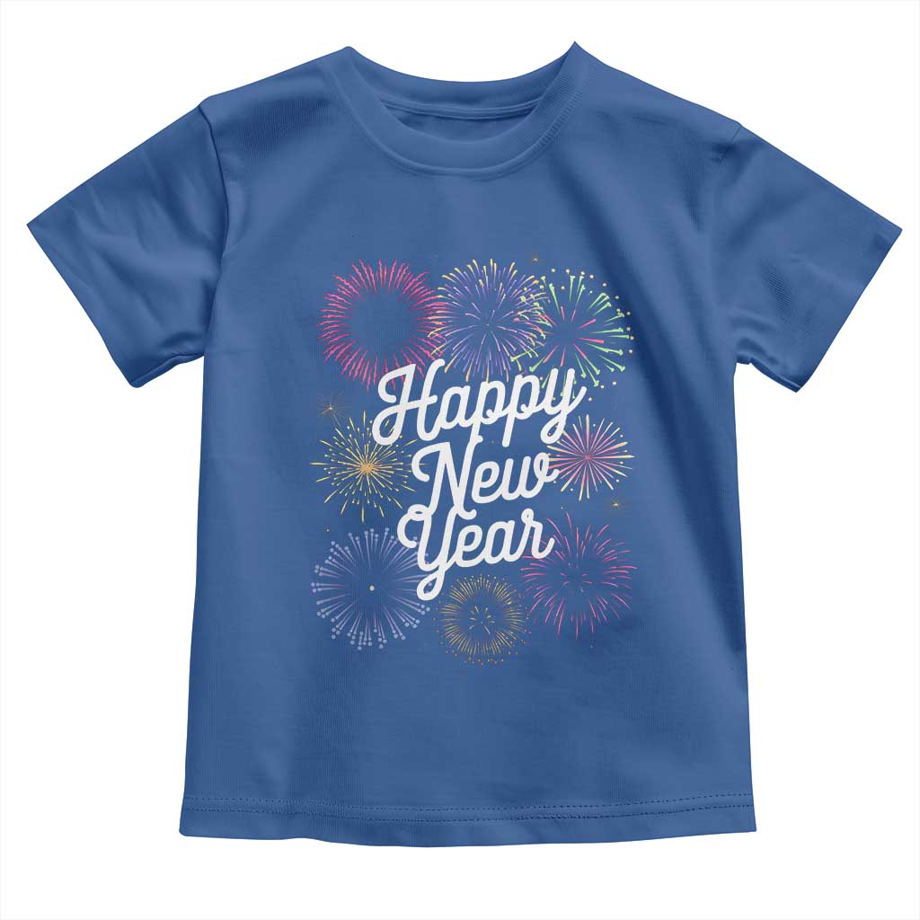 Happy New Year 2025 Toddler T Shirt Fireworks Party Supplies Family Matching
