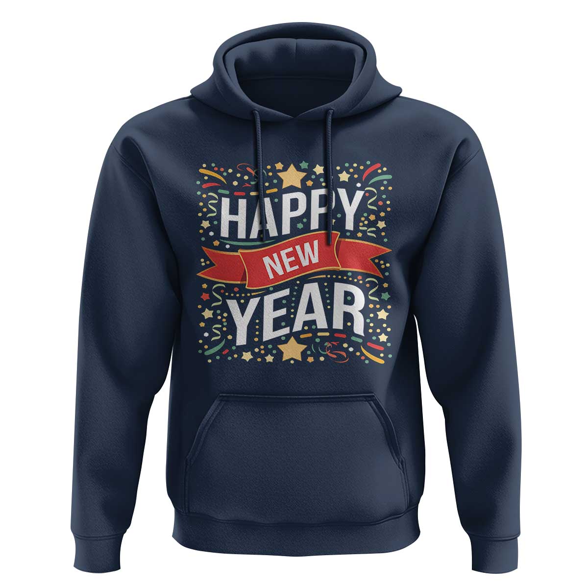 Happy New Year 2025 Hoodie Confetti Fireworks Party Supplies Family Matching