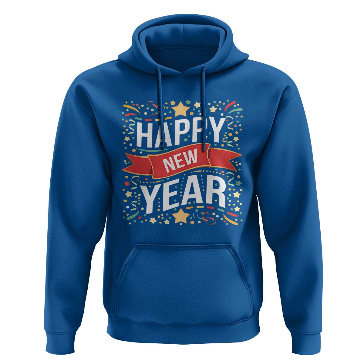 Happy New Year 2025 Hoodie Confetti Fireworks Party Supplies Family Matching
