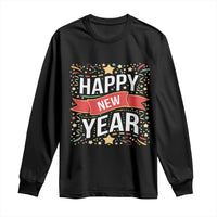 Happy New Year 2025 Long Sleeve Shirt Confetti Fireworks Party Supplies Family Matching