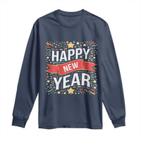 Happy New Year 2025 Long Sleeve Shirt Confetti Fireworks Party Supplies Family Matching