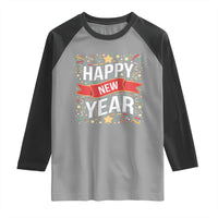 Happy New Year 2025 Raglan Shirt Confetti Fireworks Party Supplies Family Matching