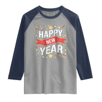 Happy New Year 2025 Raglan Shirt Confetti Fireworks Party Supplies Family Matching