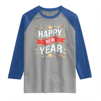 Happy New Year 2025 Raglan Shirt Confetti Fireworks Party Supplies Family Matching