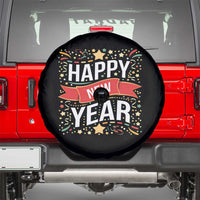 Happy New Year 2025 Spare Tire Cover Confetti Fireworks Party Supplies Family Matching