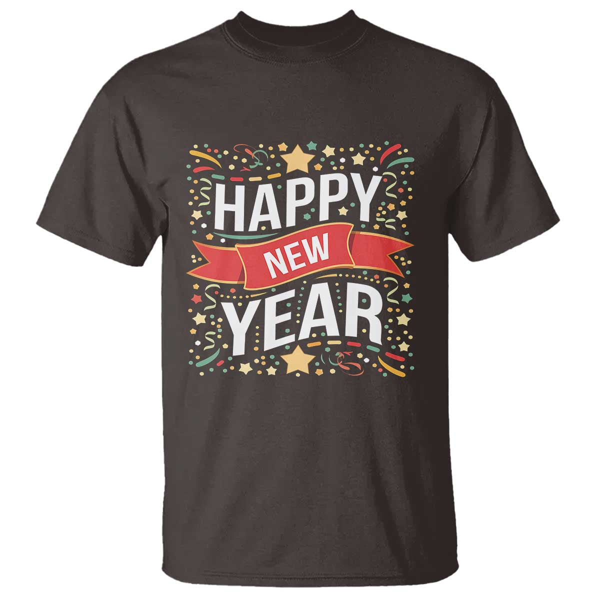 Happy New Year 2025 T Shirt Confetti Fireworks Party Supplies Family Matching - Wonder Print Shop