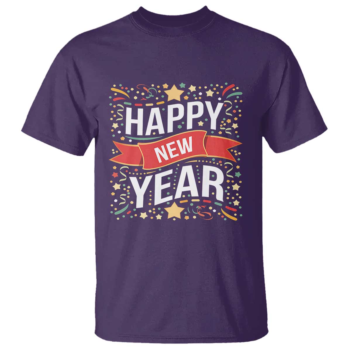 Happy New Year 2025 T Shirt Confetti Fireworks Party Supplies Family Matching - Wonder Print Shop