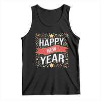 Happy New Year 2025 Tank Top Confetti Fireworks Party Supplies Family Matching
