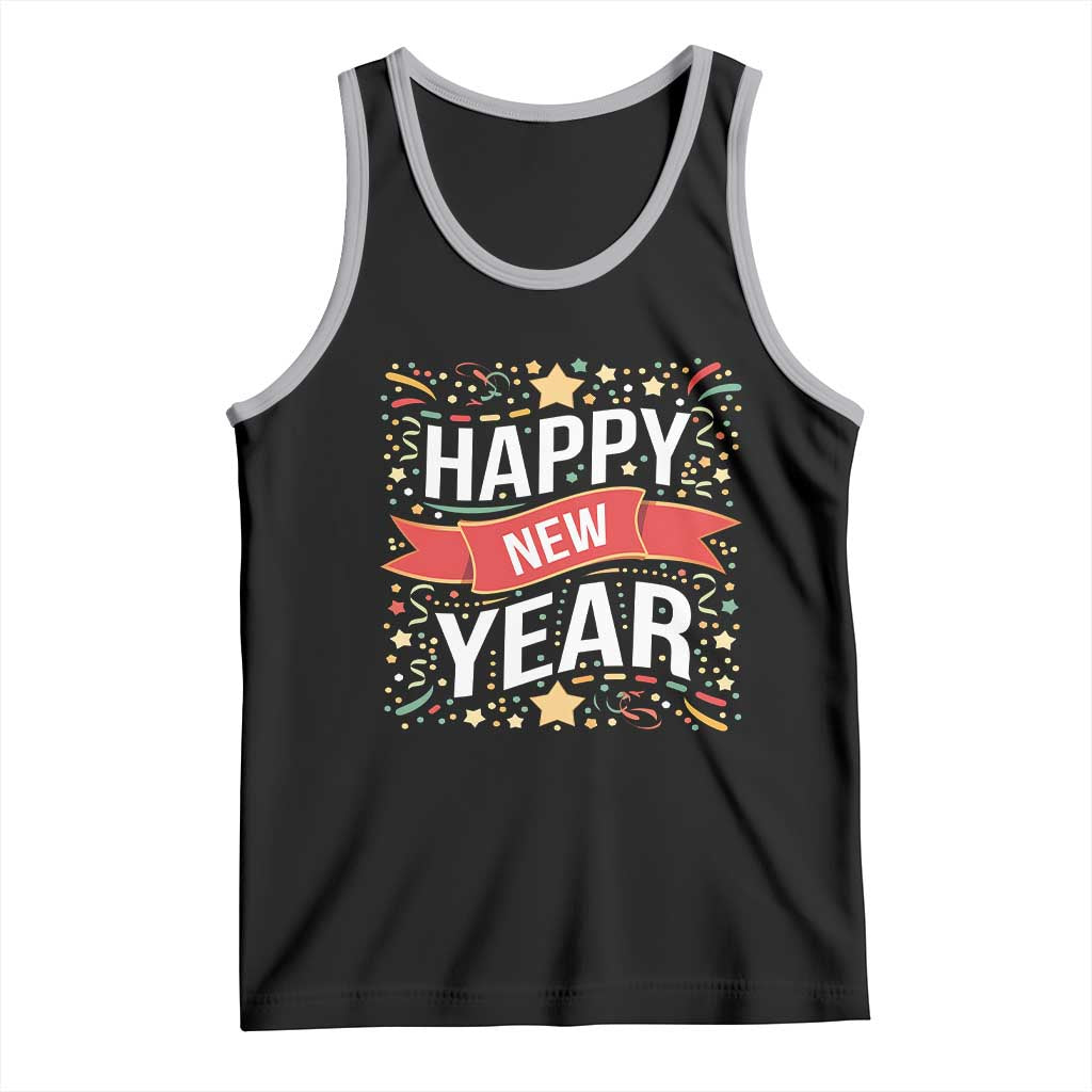 Happy New Year 2025 Tank Top Confetti Fireworks Party Supplies Family Matching
