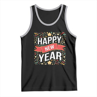Happy New Year 2025 Tank Top Confetti Fireworks Party Supplies Family Matching