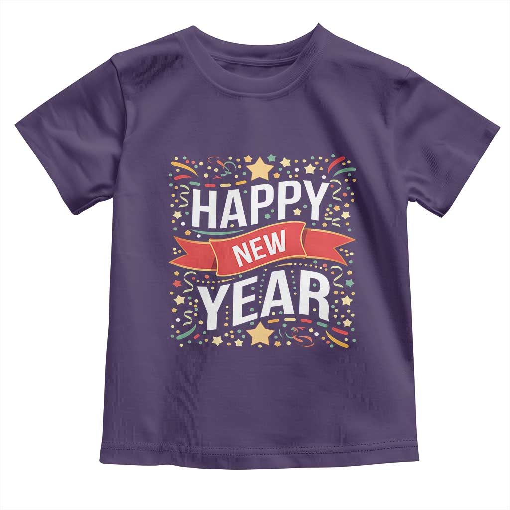 Happy New Year 2025 Toddler T Shirt Confetti Fireworks Party Supplies Family Matching