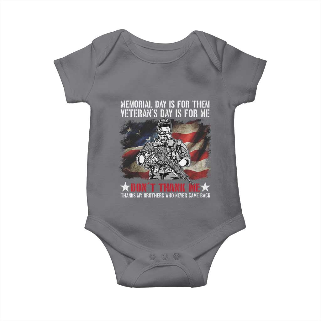 Patriotic Memorial Day Baby Onesie Remember Our Heroes Veterans Brothers American Flag