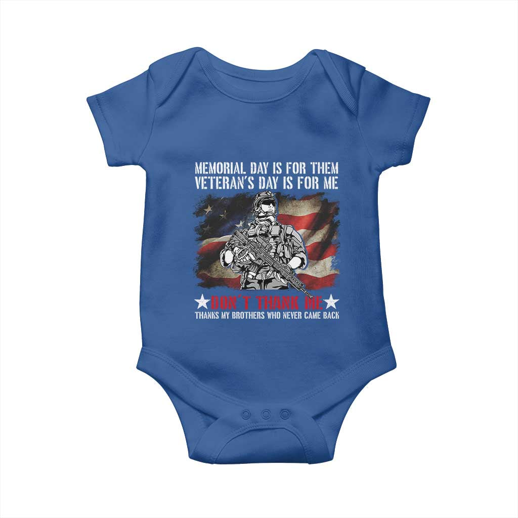 Patriotic Memorial Day Baby Onesie Remember Our Heroes Veterans Brothers American Flag