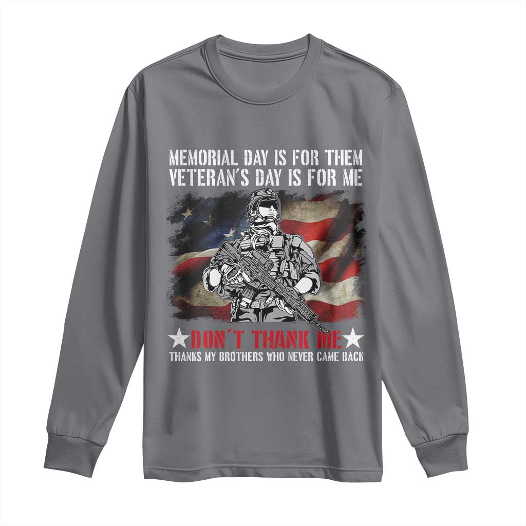 Patriotic Memorial Day Long Sleeve Shirt Remember Our Heroes Veterans Brothers American Flag