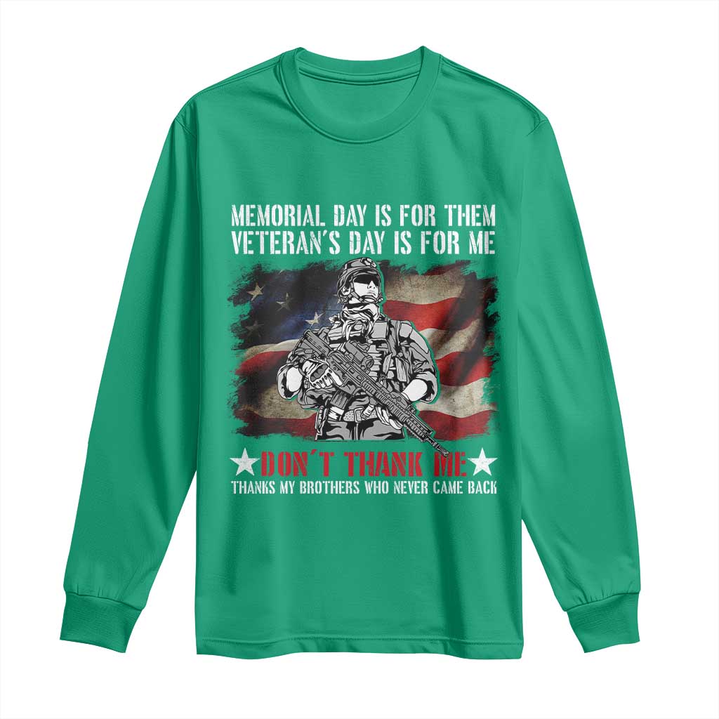 Patriotic Memorial Day Long Sleeve Shirt Remember Our Heroes Veterans Brothers American Flag