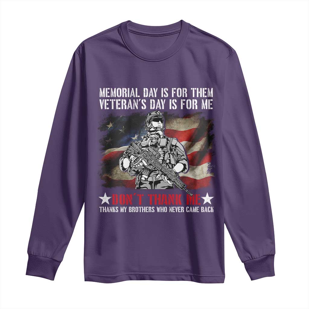 Patriotic Memorial Day Long Sleeve Shirt Remember Our Heroes Veterans Brothers American Flag