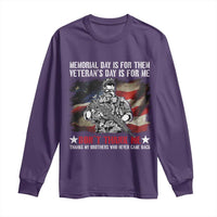 Patriotic Memorial Day Long Sleeve Shirt Remember Our Heroes Veterans Brothers American Flag
