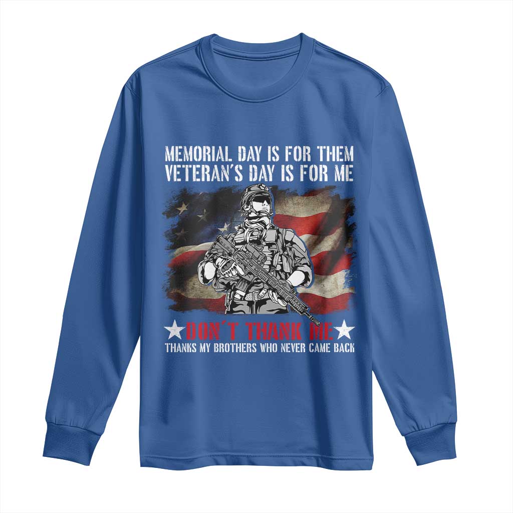 Patriotic Memorial Day Long Sleeve Shirt Remember Our Heroes Veterans Brothers American Flag