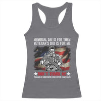 Patriotic Memorial Day Racerback Tank Top Remember Our Heroes Veterans Brothers American Flag