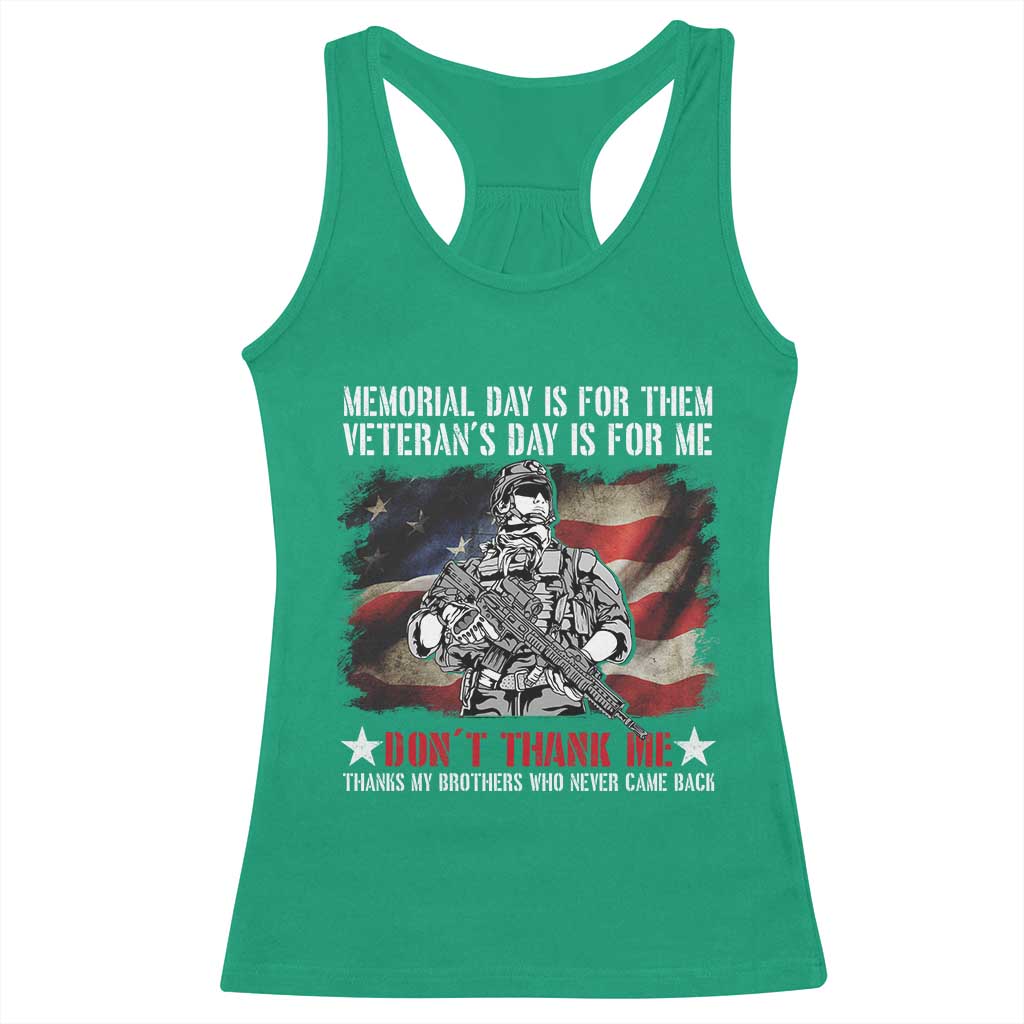 Patriotic Memorial Day Racerback Tank Top Remember Our Heroes Veterans Brothers American Flag