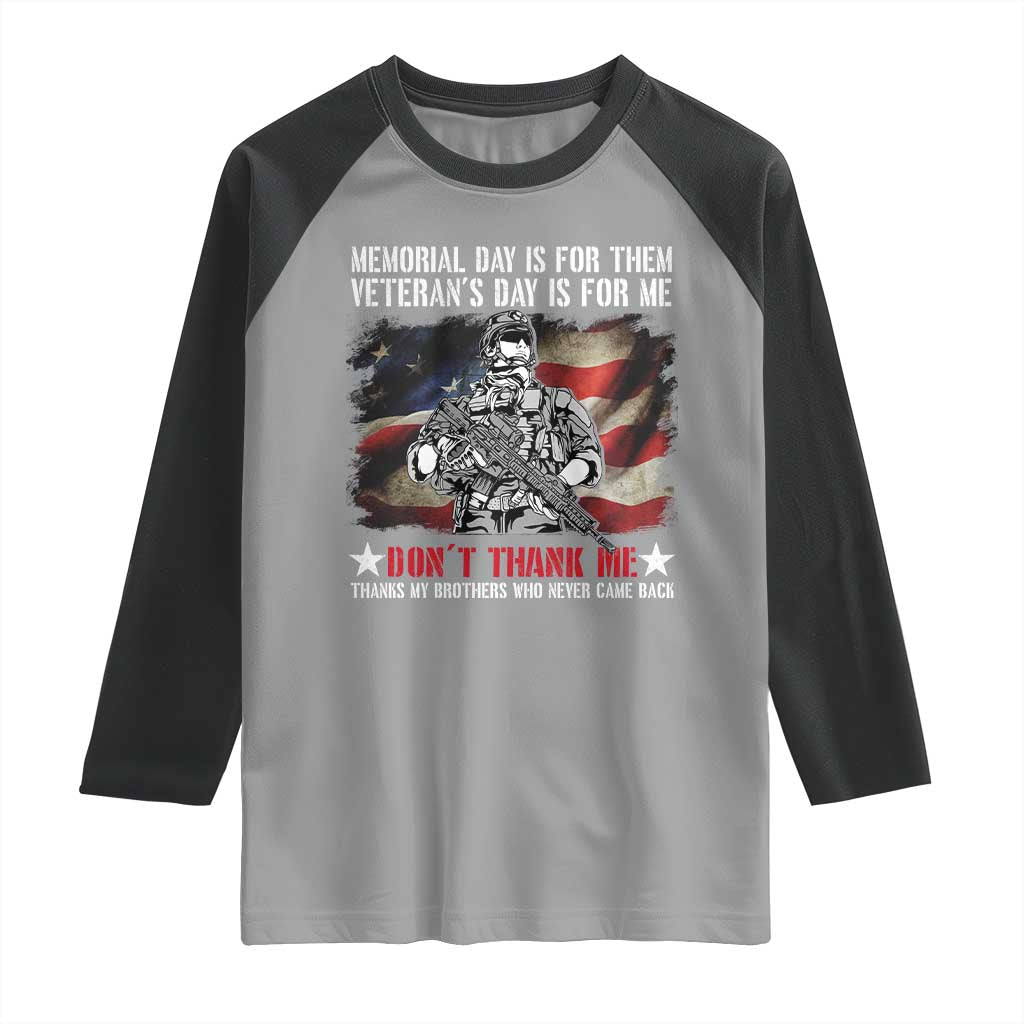 Patriotic Memorial Day Raglan Shirt Remember Our Heroes Veterans Brothers American Flag