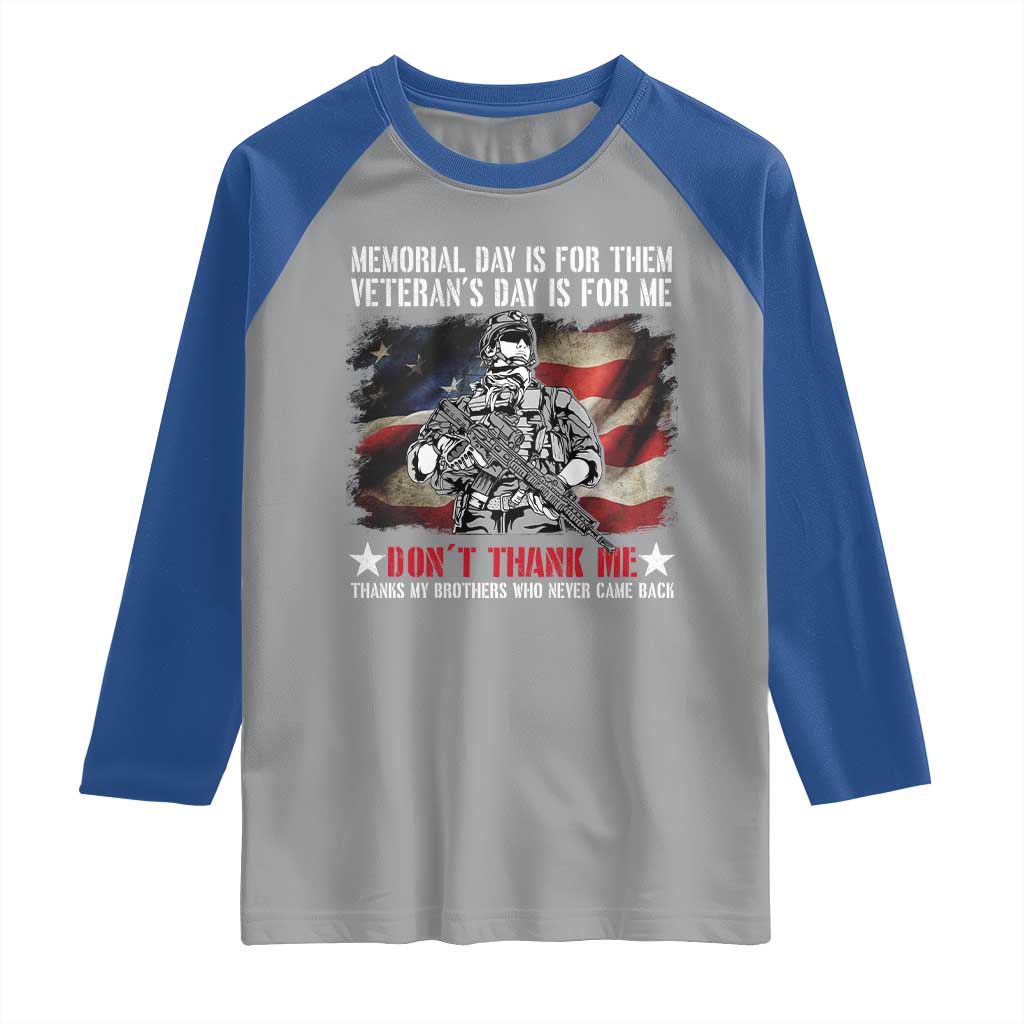 Patriotic Memorial Day Raglan Shirt Remember Our Heroes Veterans Brothers American Flag