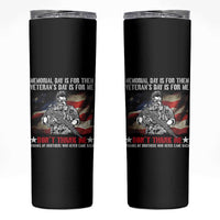 Patriotic Memorial Day Skinny Tumbler Remember Our Heroes Veterans Brothers American Flag