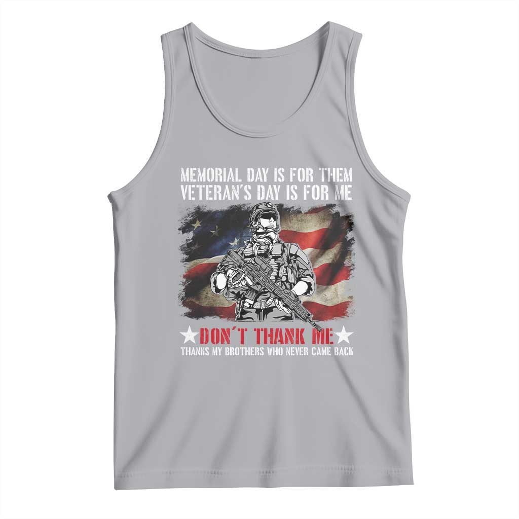 Patriotic Memorial Day Tank Top Remember Our Heroes Veterans Brothers American Flag