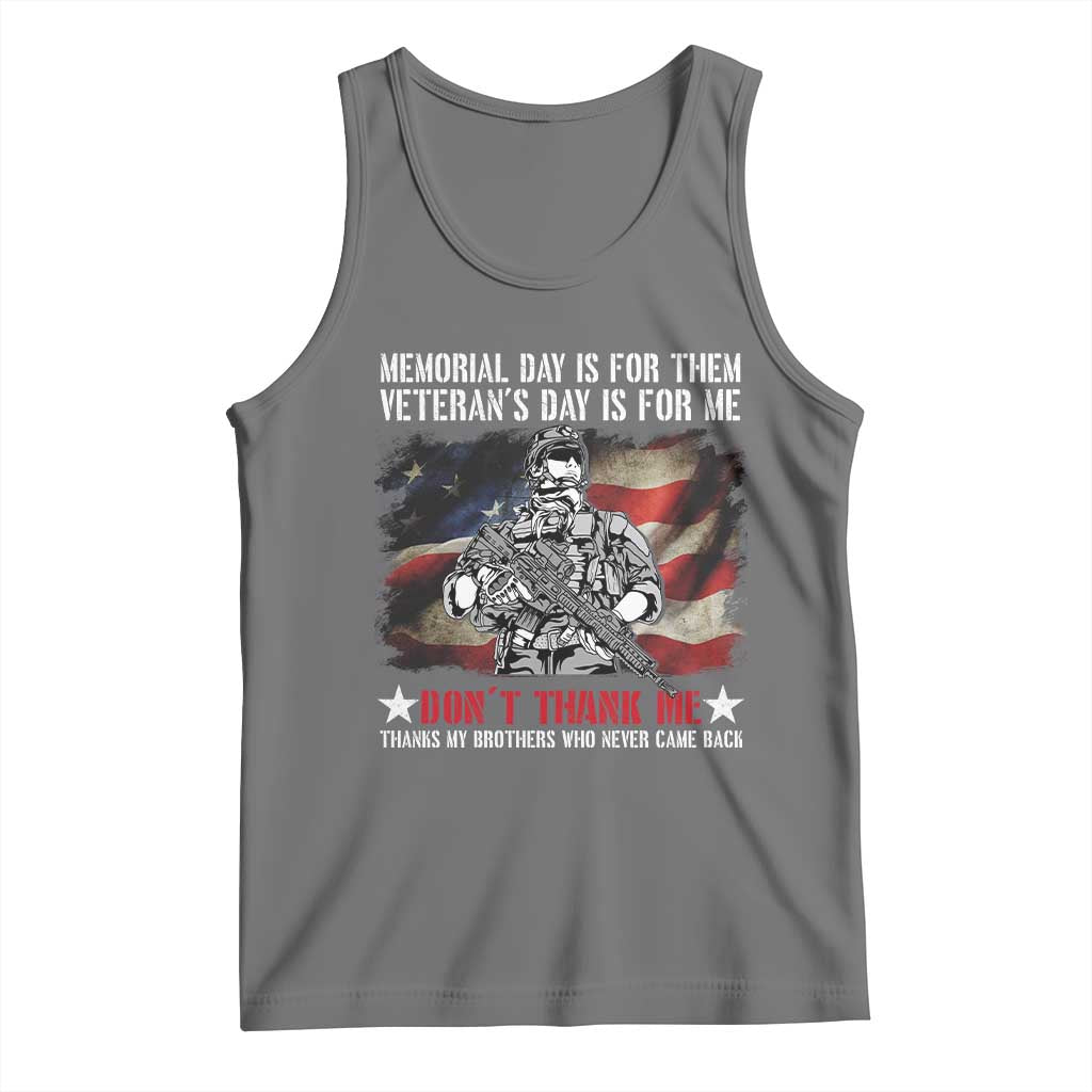 Patriotic Memorial Day Tank Top Remember Our Heroes Veterans Brothers American Flag