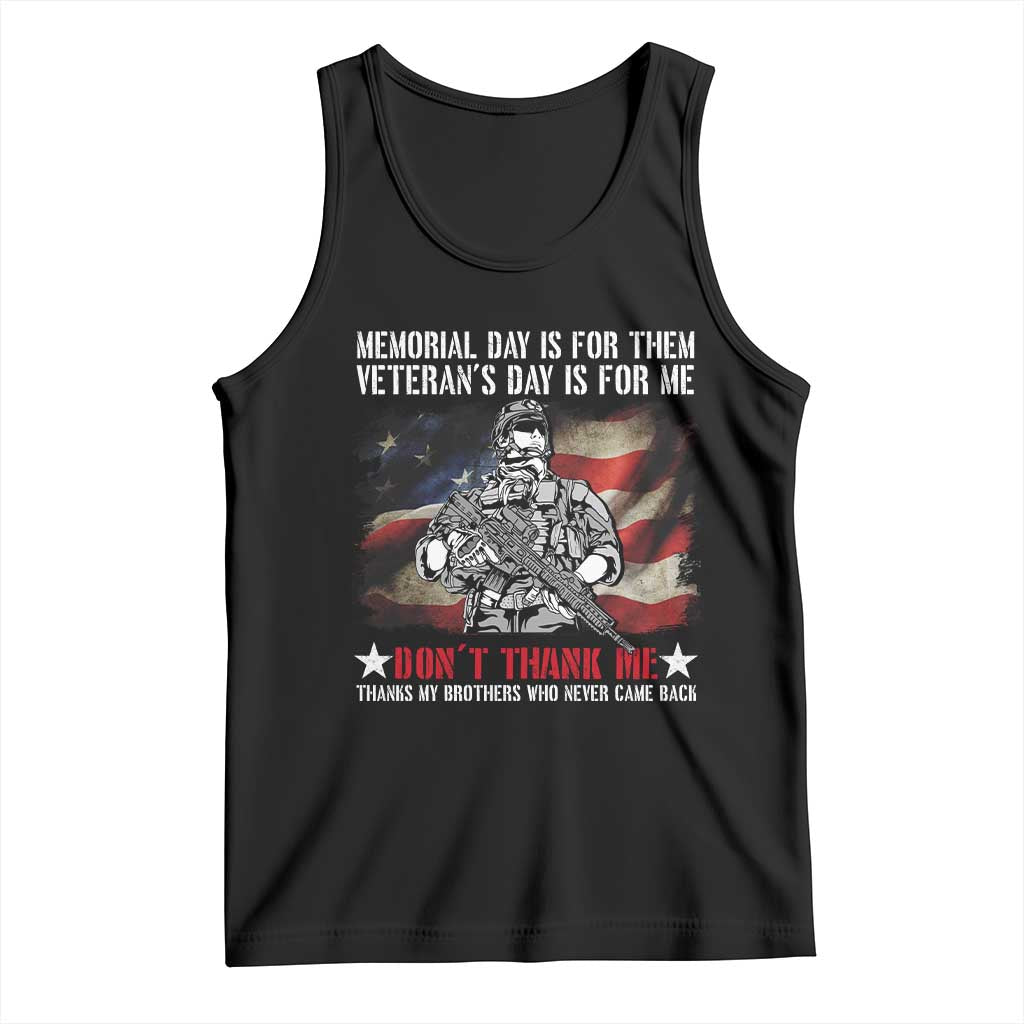 Patriotic Memorial Day Tank Top Remember Our Heroes Veterans Brothers American Flag