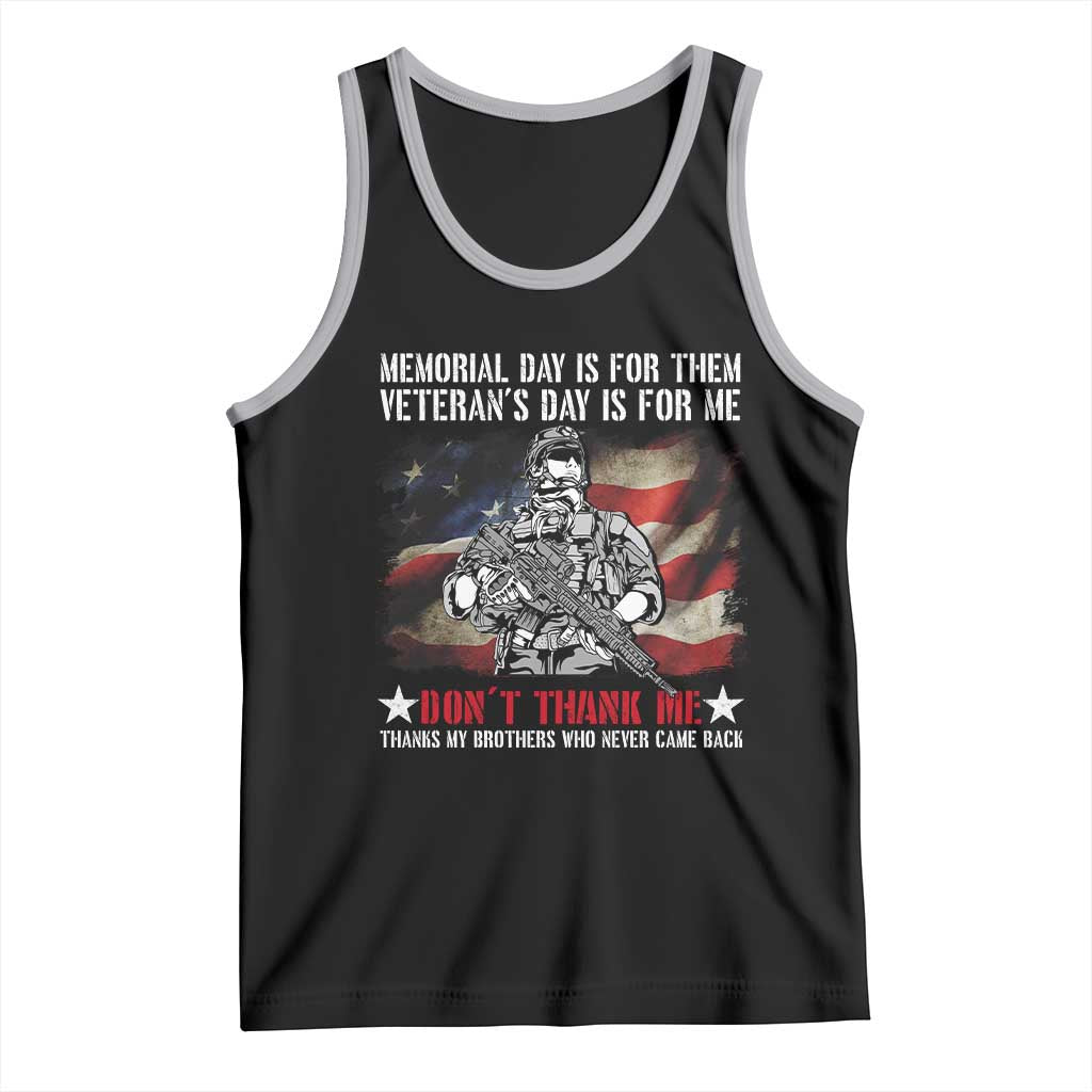 Patriotic Memorial Day Tank Top Remember Our Heroes Veterans Brothers American Flag